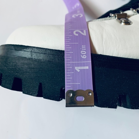 🤍 Steve Madden Leather Combat Boots size 9.5 White - Picture 8 of 8